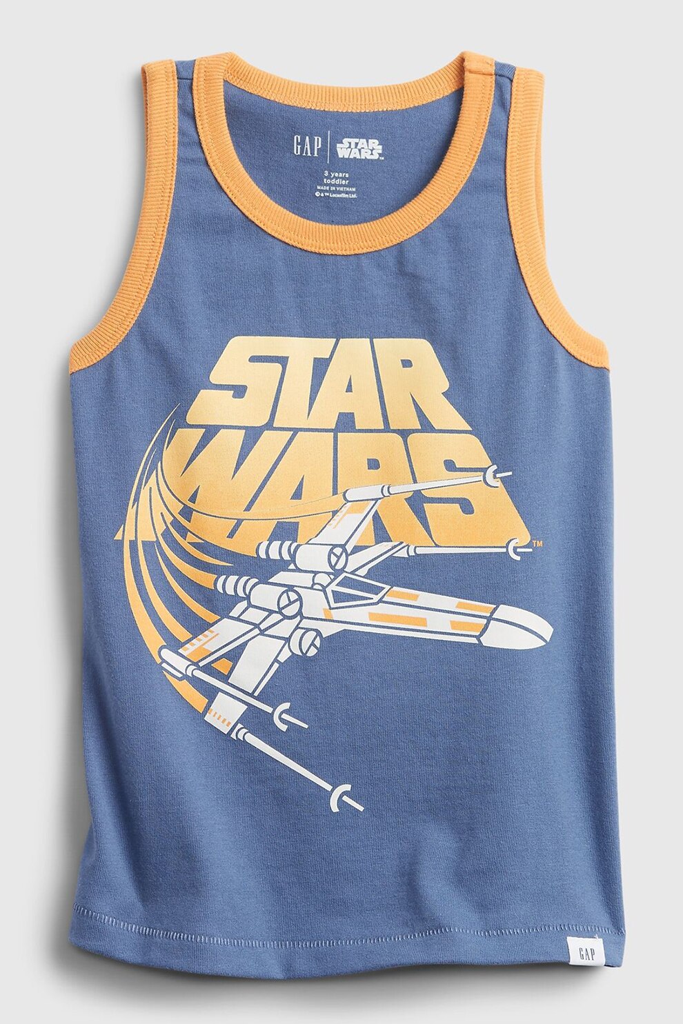GAP, Top cu tema Star Wars™ din bumbac, Albastru/Oranj