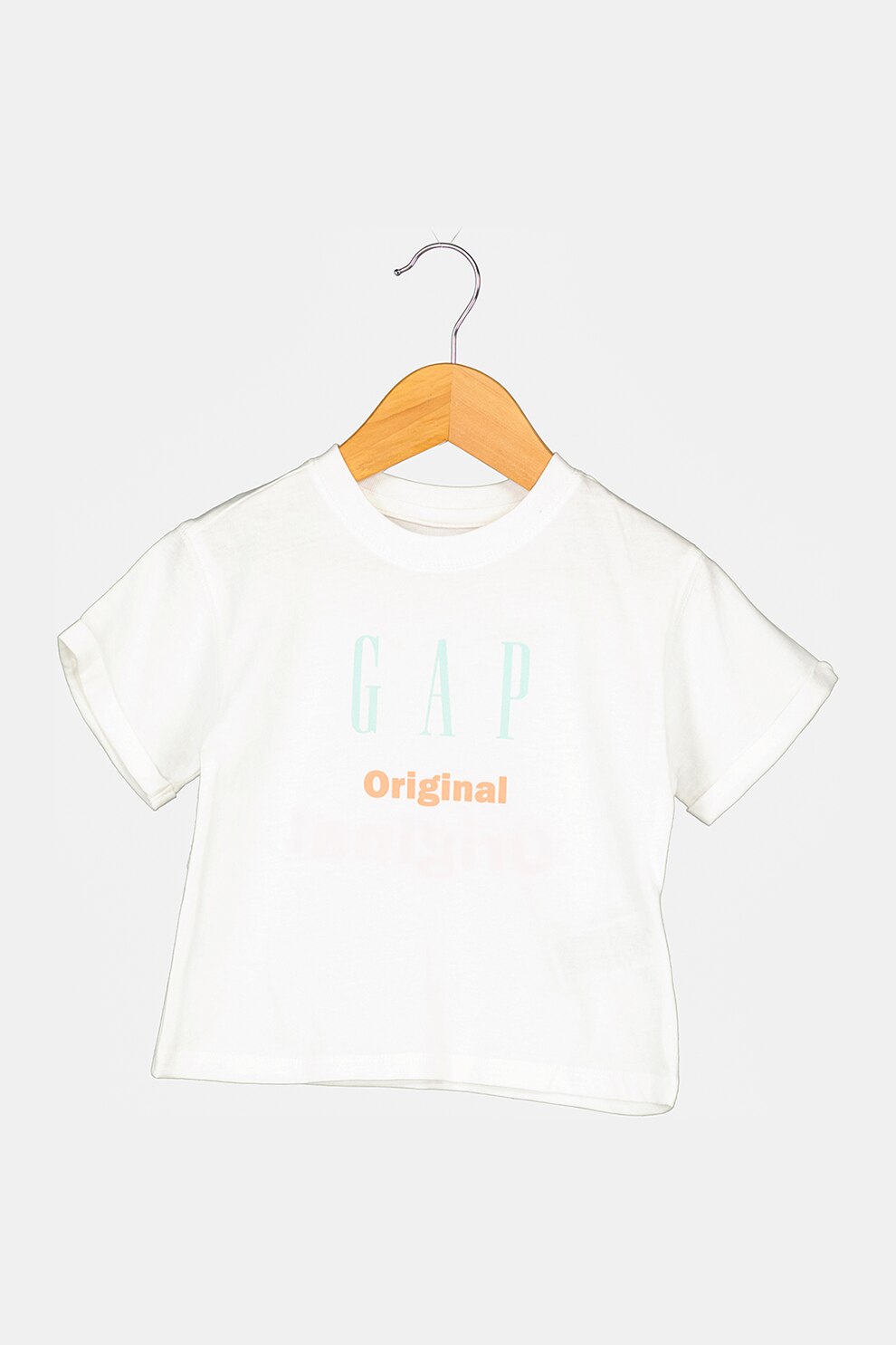 GAP, Tricou relaxed fit de bumbac, alb, albastru aquamarin, oranj neon