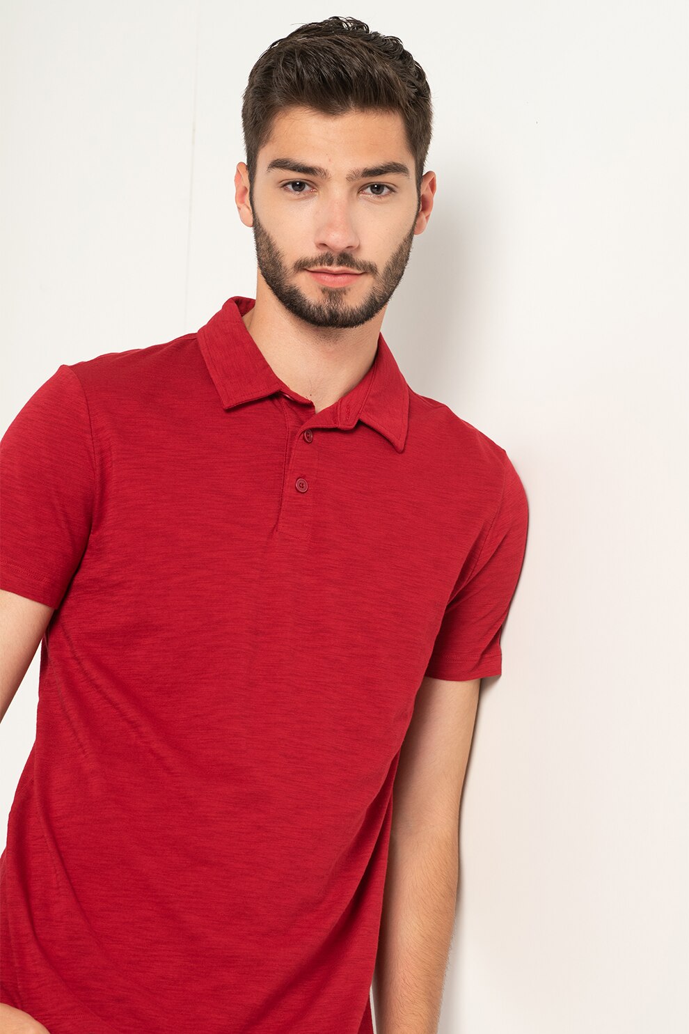 GAP, Tricou polo cu model uni, Rosu inchis