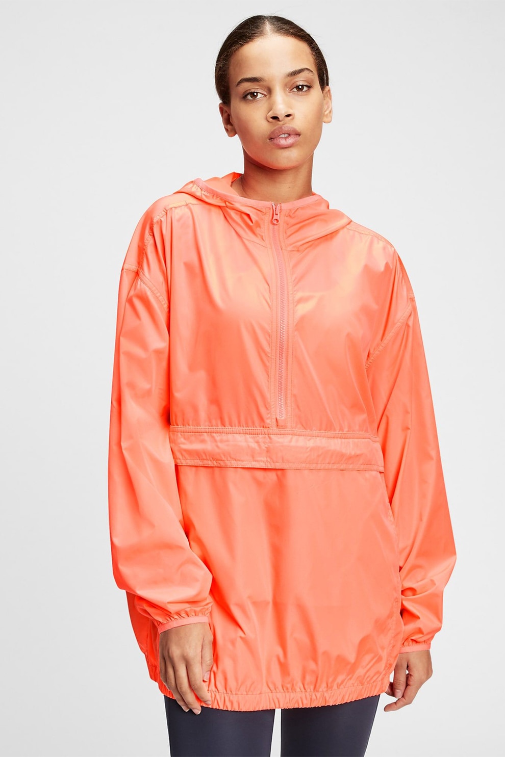 GAP, jacheta usoara cu fermoar si gluga, Roz somon