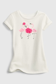 GAP, Rochie-tricou cu imprimeu, Alb/Roz GAP, Rochie-tricou cu imprimeu, Alb/Roz