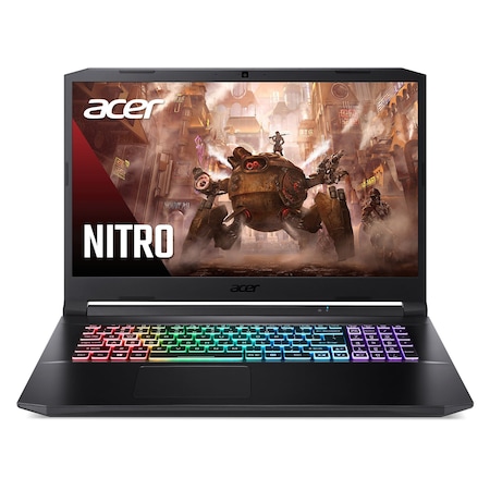 Лаптоп Acer Nitro 5 AN517-41-R5B7 с AMD Ryzen 7 5800H (3.20/4.4GHz, 16M), 16 GB, 1TB M.2 NVMe SSD, NVIDIA RTX 3060 6GB, Windows 10 Home 64-bit, Черен