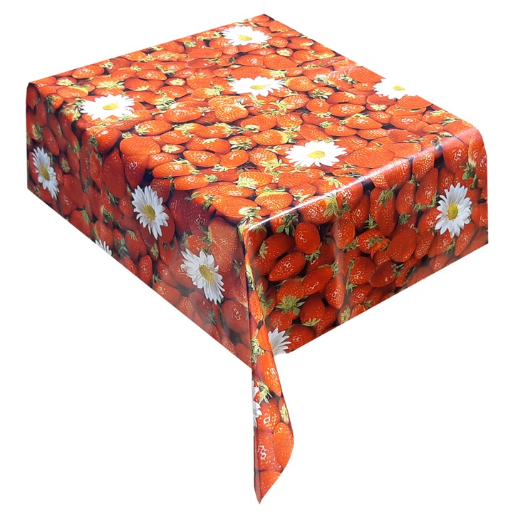 Fata de masa tip musama ND, 5x1.4 m, decor Capsuni