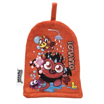 Manusa de baie moale, MOSHI MONSTERS model Diavlo, Portocaliu Manusa de baie moale, MOSHI MONSTERS model Diavlo, Portocaliu