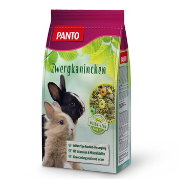 Hrana completa pentru iepuri pitici Panto, 2.5 kg Hrana completa pentru iepuri pitici Panto, 2.5 kg