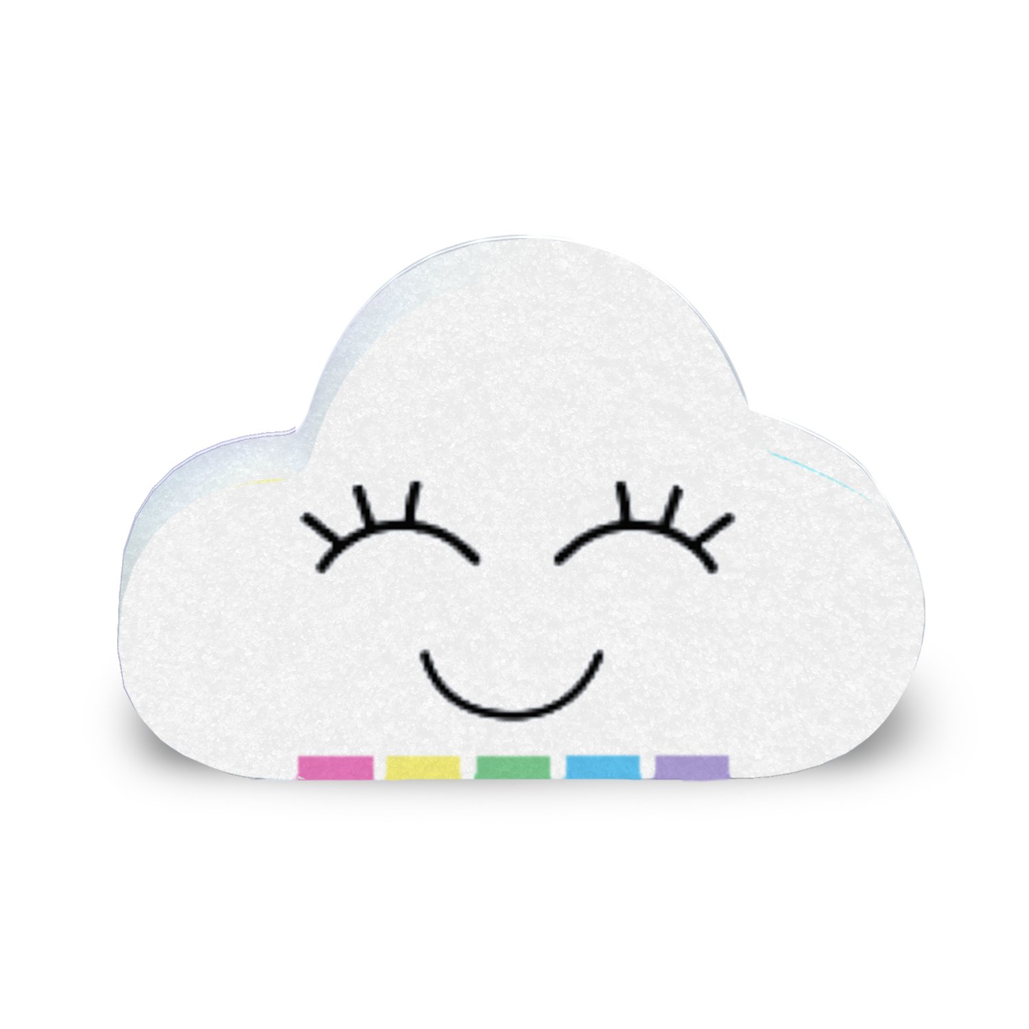 Bomba de baie curcubeu organica cu uleiuri naturale, Rainbow, alb