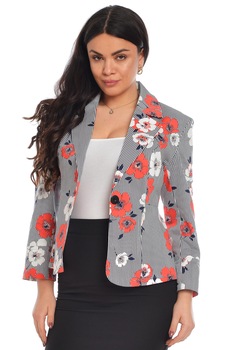 Sacou din bumbac, Dress To Impress, Negru/Alb/Rosu Sacou din bumbac, Dress To Impress, Negru/Alb/Rosu