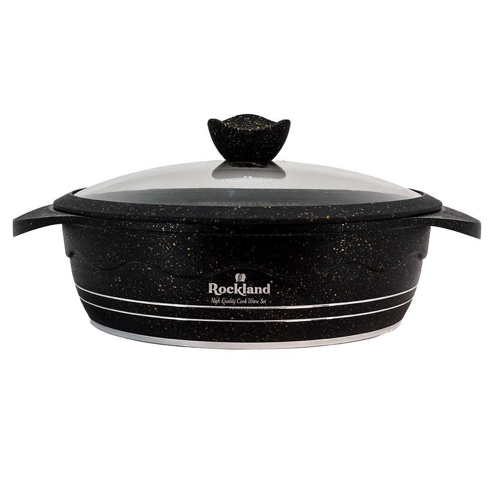 Cratita din Granit cu capac 28 cm , Rockland DT28-BG