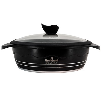 Cratita din Granit cu capac 28 cm , Rockland DT28-BK Cratita din Granit cu capac 28 cm , Rockland DT28-BK