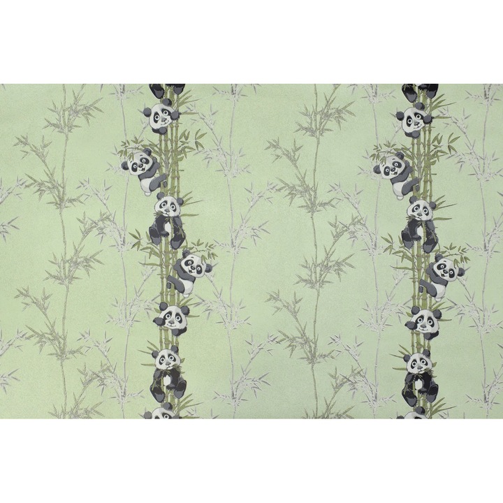 Kompakt vinyl tapéta, Panda dekor, 2-1427, bármilyen helyiséghez, 1,06 m x 10,05 m