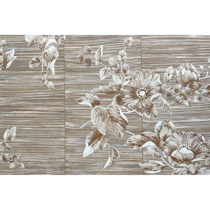 Kompakt vinil tapéta, bambusz dekor barna, 3-1115, bármilyen helyiséghez, 0.53 m x 10,05 m