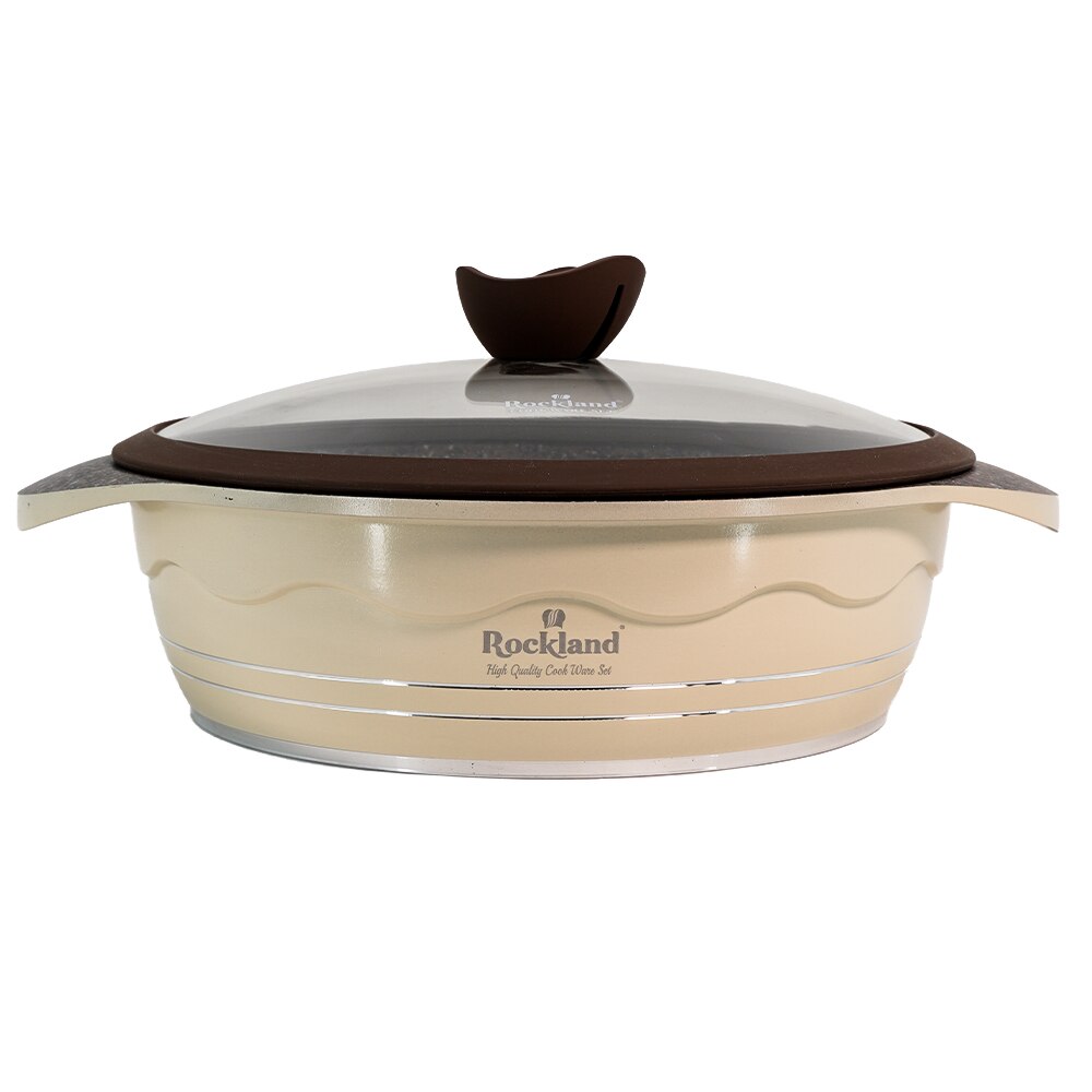 Cratita din Granit cu capac 28 cm , Rockland DT28-CRM
