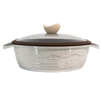 Cratita din Granit cu capac 28 cm , Rockland DT28-WH Cratita din Granit cu capac 28 cm , Rockland DT28-WH