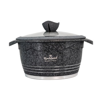 Oala din Granit cu capac 24 cm , Rockland DT24-GR Oala din Granit cu capac 24 cm , Rockland DT24-GR