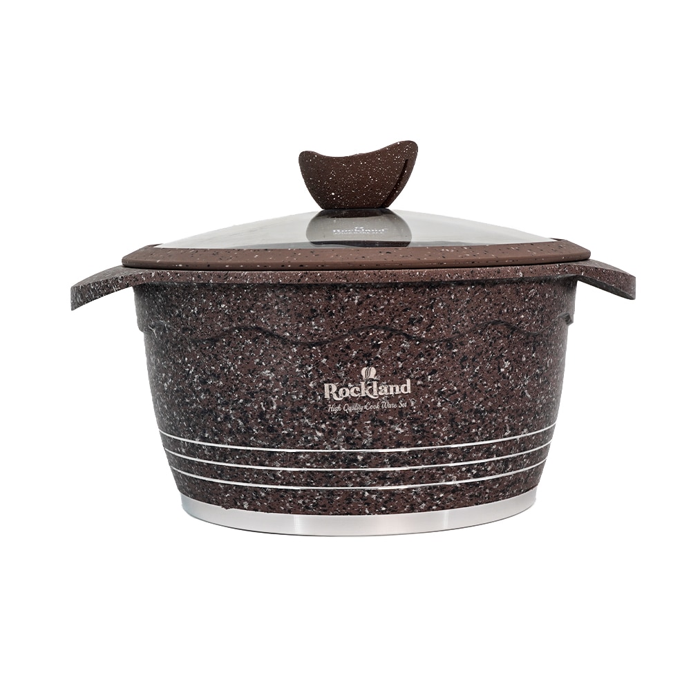 Oala din Granit cu capac 24 cm , Rockland DT24-MR