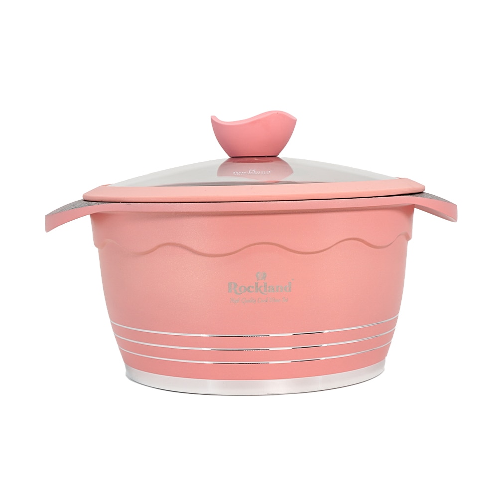 Oala din Granit cu capac 24 cm , Rockland DT24-PK