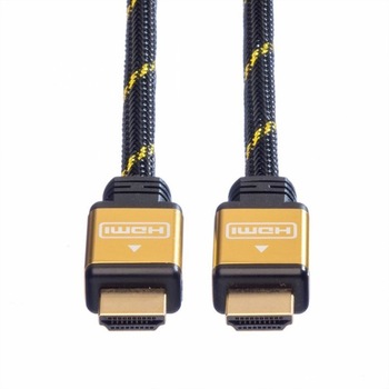Cablu HDMI, 1.4, 19T-19T, 5m, 4K, 30Hz, 11.04.5505, Roline Gold Cablu HDMI, 1.4, 19T-19T, 5m, 4K, 30Hz, 11.04.5505, Roline Gold