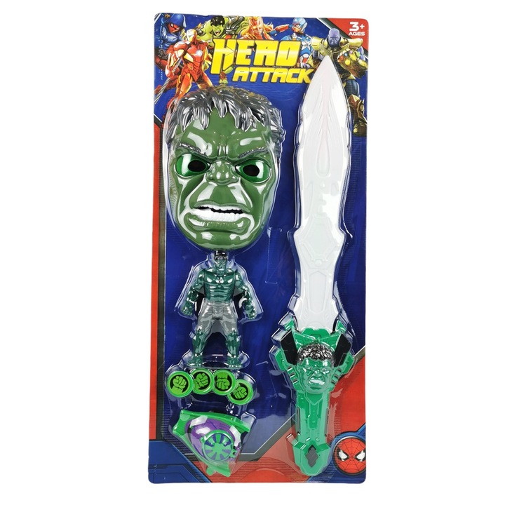 Atlasz figura maszkkal és karddal, Hulk