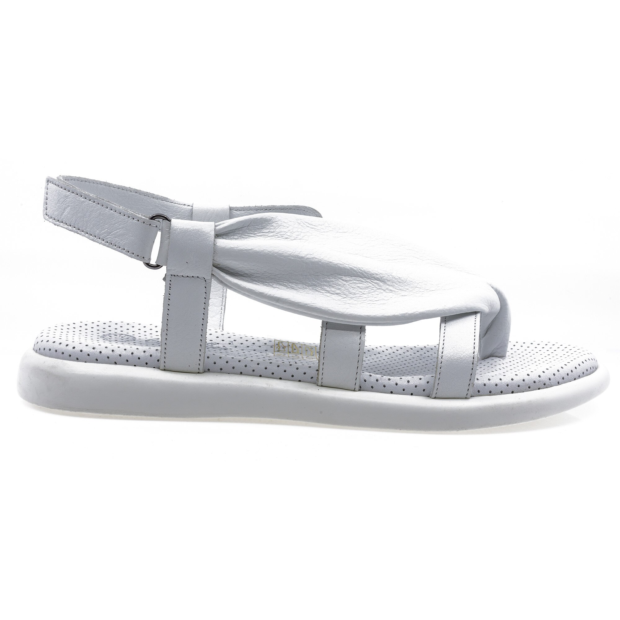 Sandale dama, Caspian, Cas-26, casual, piele naturala, Alb