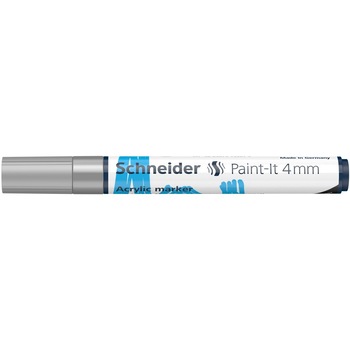 Marker cu vopsea acrilica Paint-It 320 4 mm Schneider, Argintiu Marker cu vopsea acrilica Paint-It 320 4 mm Schneider, Argintiu