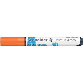 Marker cu vopsea acrilica Paint-It 320 4 mm Schneider, Portocaliu Marker cu vopsea acrilica Paint-It 320 4 mm Schneider, Portocaliu