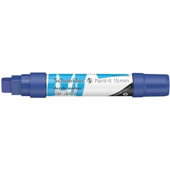 Marker cu vopsea acrilica Paint-It 330 15 mm Schneider Albastru Marker cu vopsea acrilica Paint-It 330 15 mm Schneider Albastru