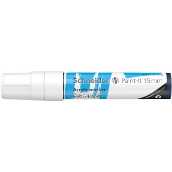 Marker cu vopsea acrilica Paint-It 330 15 mm Schneider, Alb Marker cu vopsea acrilica Paint-It 330 15 mm Schneider, Alb