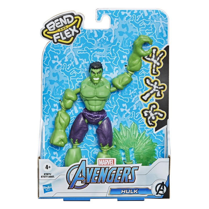 Фигурка Bend and Flex Avengers - Hulk, 15 см