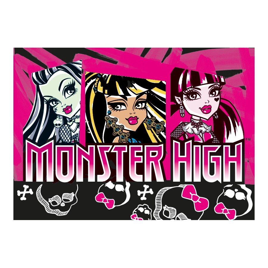 Covor copii Monster High - Skull, Poliamida, Studio Casa, 95*133 cm