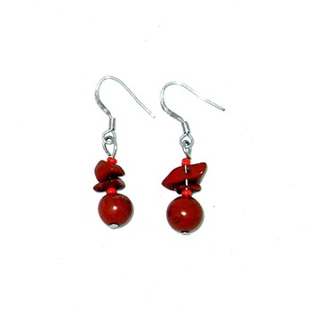 Cercei bijuterie peruvieni cu pietre corai de dama FashionBijoux Cercei bijuterie peruvieni cu pietre corai de dama FashionBijoux