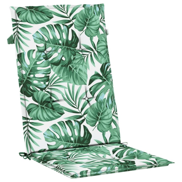 Perne de scaun spatar inalt vidaXL, 4 buc., model frunze, textil, 1.85 Kg