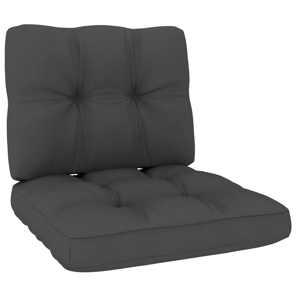 Set de 2 perne pentru canapea/banca de gradina, vidaXL, Tesatura, 50 x 50 x 12 cm, Antracit