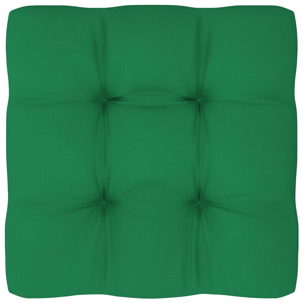 Perna pentru canapea de gradina, canapea din paleti, vidaXL, Poliester, 80 x 80 x 12 cm, Verde