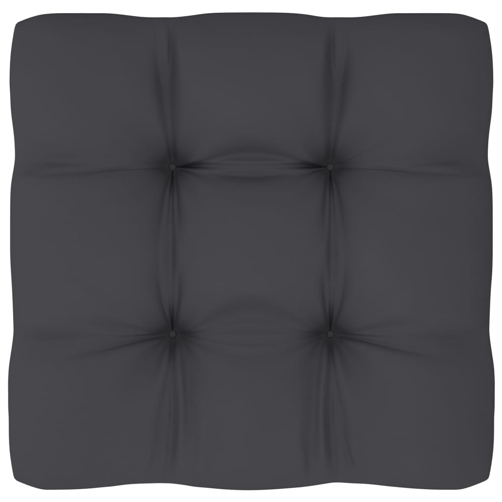 Perna pentru canapea de gradina, canapea din paleti, vidaXL, Poliester, 70 x 70 x 12 cm, Antracit