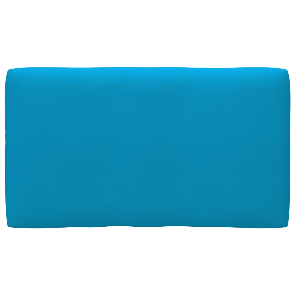 Perna decorativa de spate pentru canapea din paleti, vidaXL, Tesatura, 70 x 40 x 12 cm, Albastru deschis