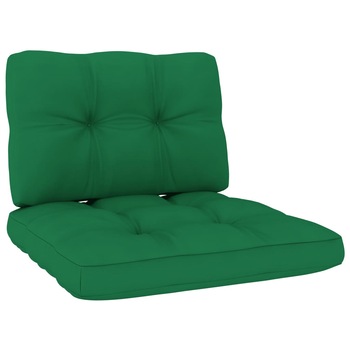 Set de 2 perne pentru canapea/banca de gradina, vidaXL, Tesatura, 60 x 60 x 12 cm, Verde Set de 2 perne pentru canapea/banca de gradina, vidaXL, Tesatura, 60 x 60 x 12 cm, Verde