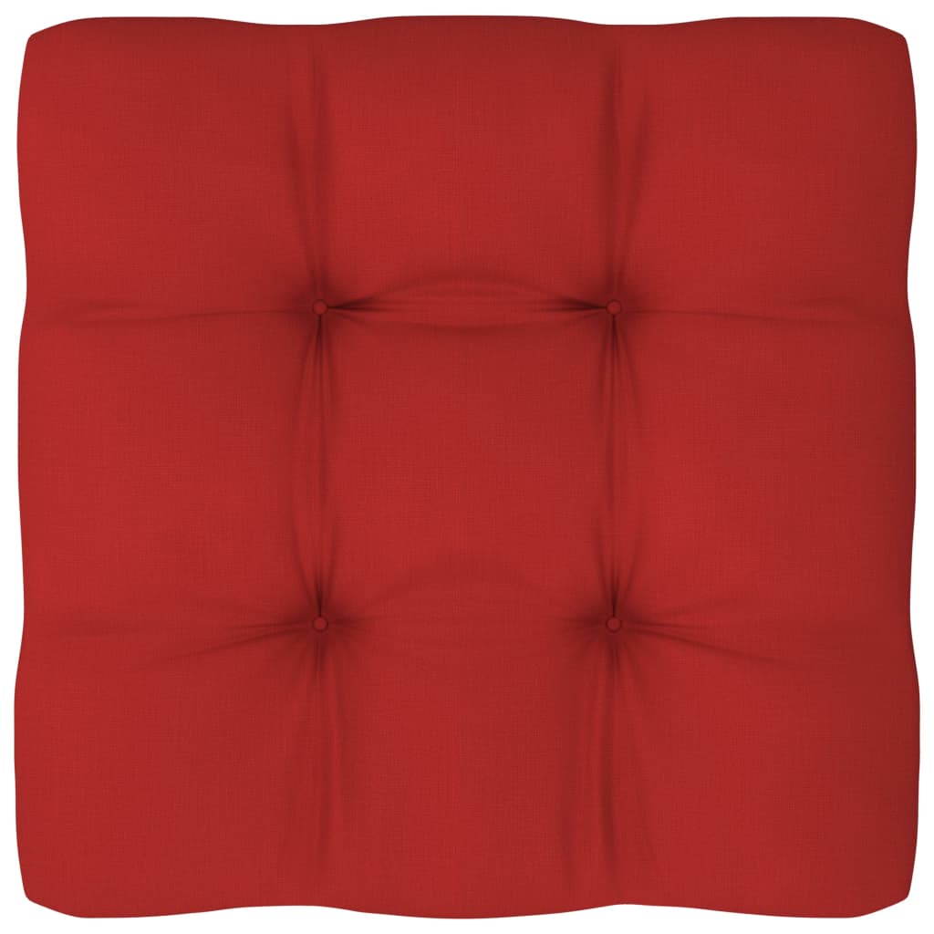 Perna pentru canapea de gradina, canapea din paleti, vidaXL, Poliester, 80 x 80 x 12 cm, Rosu
