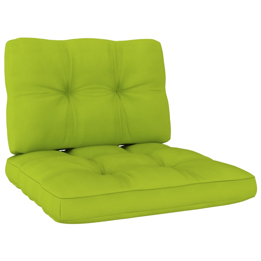 Set de 2 perne pentru canapea din paleti vidaXL, Tesatura-poliester, 60 x 60 x 12 cm, Verde aprins
