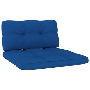 Set de 2 perne pentru canapea de gradina din paleti, vidaXL, Tesatura, 80 x 80 x 12 cm, Albastru Set de 2 perne pentru canapea de gradina din paleti, vidaXL, Tesatura, 80 x 80 x 12 cm, Albastru