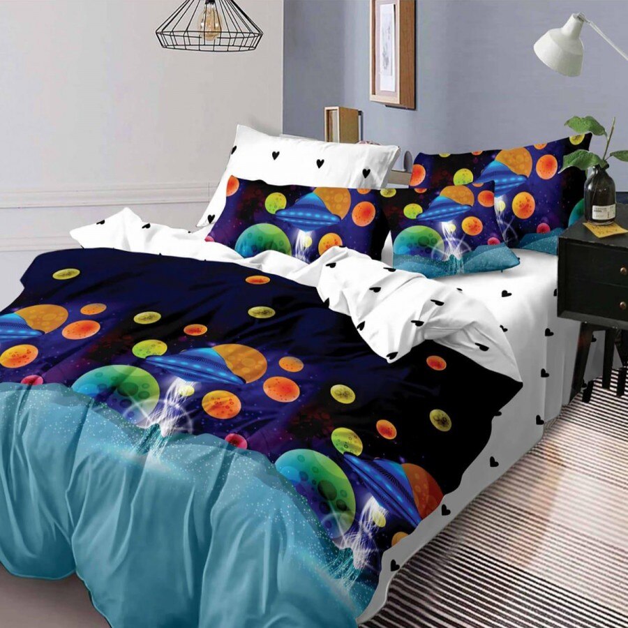 Set Lenjerie de pat dublu, finet, 6 piese, 220 x 240 cm, Ralex Pucioasa, FN 146