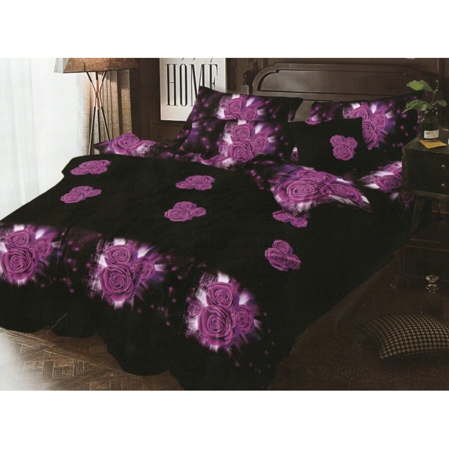 Set Lenjerie de pat dublu, 4 piese, 220 x 230 cm, Ralex Pucioasa, ELVO 2133