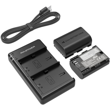 Set 2 acumulatori 2000mAh LP-E6, LP-E6N RAVPower cu incarcator dublu, compatibili cu Canon EOS 80D / 70D / 7D / 6D / EOS R, EOS 5D Mark IV / Mark III / 5D Mark II Set 2 acumulatori 2000mAh LP-E6, LP-E6N RAVPower cu incarcator dublu, compatibili cu Canon EOS 80D / 70D / 7D / 6D / EOS R, EOS 5D Mark IV / Mark III / 5D Mark II