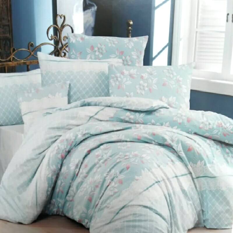 Set lenjerie de pat, o persoana, 3 piese, Bumbac ranforce, 100SING