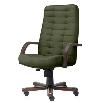 Scaun directorial de birou TRAFFIC CHAIRS VERTEBRA, PIELE NATURALA, VERDE INCHIS, brate din Lemn Masiv, baza din fier acoperit cu lemn,mecanism balans Scaun directorial de birou TRAFFIC CHAIRS VERTEBRA, PIELE NATURALA, VERDE INCHIS, brate din Lemn Masiv, baza din fier acoperit cu lemn,mecanism balans