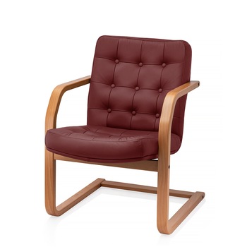 Scaun directorial de birou TRAFFIC CHAIRS POLO V LEMN, piele naturala VISINIU, brate lemn masiv, baza din lemn masiv Scaun directorial de birou TRAFFIC CHAIRS POLO V LEMN, piele naturala VISINIU, brate lemn masiv, baza din lemn masiv