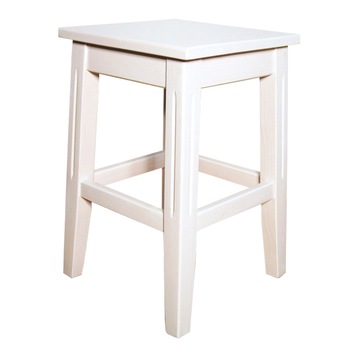 Taburet DREPT - din lemn masiv - alb Taburet DREPT - din lemn masiv - alb