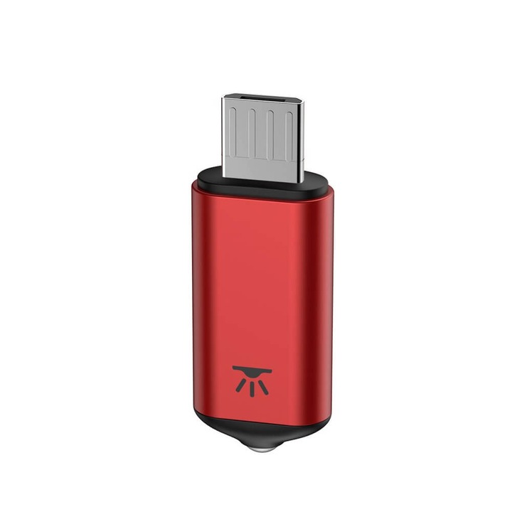 Baseus Smartphone IR Remote Controller (ACMR03-09) - дистанционно за управление на домашна техника с microUSB конектор, работещо с приложение за смартфони (червен)
