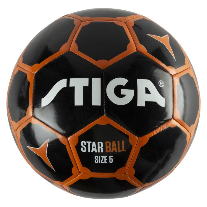 Minge Fotbal Stiga, Marimea 5, Negru/Portocaliu