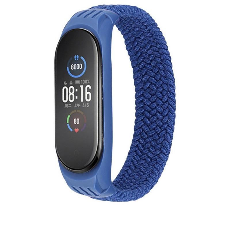 Curea material textil Tech-Protect Loop compatibila cu Xiaomi Mi Band 5/6/6 NFC Blue