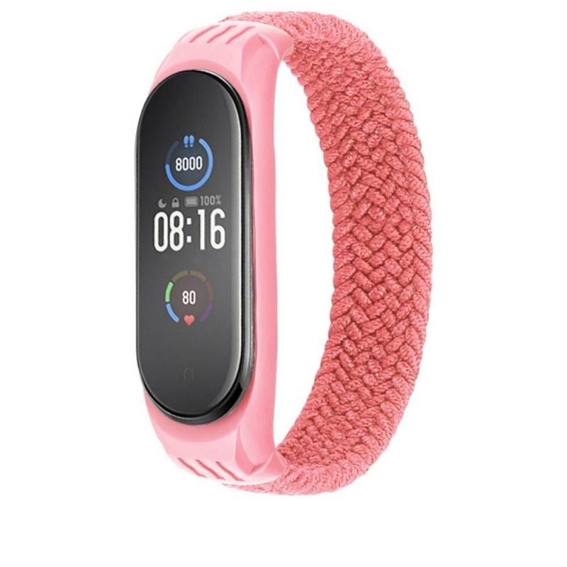 Curea material textil Tech-Protect Loop compatibila cu Xiaomi Mi Band 5/6/6 NFC Pink